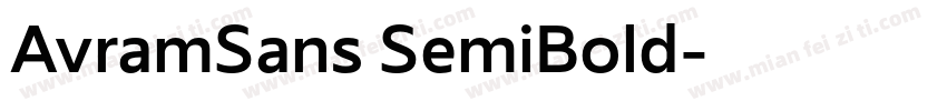AvramSans SemiBold字体转换